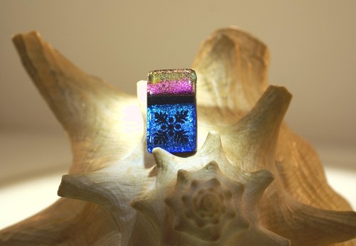 Artisan rainbow dichroic glass - rainbow,