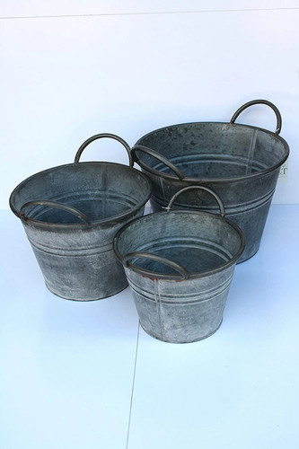 Set round vintage zinc - set, 3