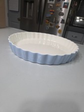 White & Blue Porcelain Quiche