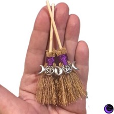 2 MINI WITCH BESOM BROOMSTICK