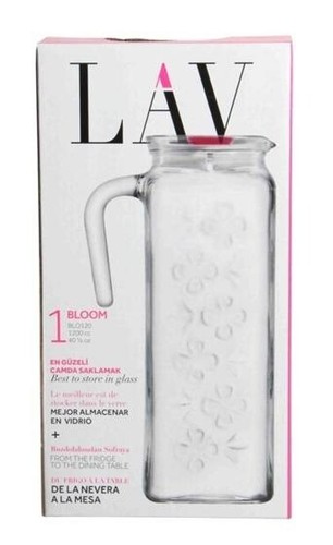 Piece glass water pitcher - water,
