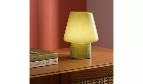 Habitat flore glass table - glass, lamp