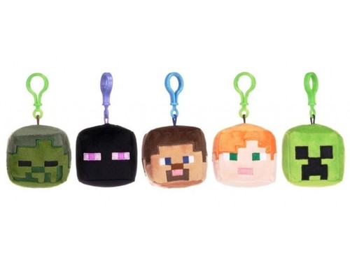 Minecraft cube bagclip - cube, keyring