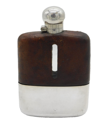 Large sterling silver leather - large, silver,