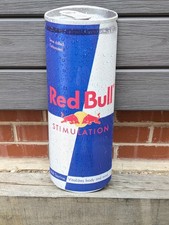 Vintage Original Breweriana Red Bull Energy Drink Metal Pub Sign 50cm x 18cm