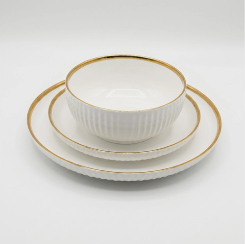 16pc luxury white gold - white,