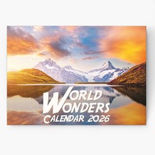 2026 World Wonders Calendar Wall Monthly Planner Family Home Organiser