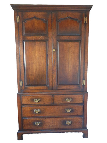 Quality vintage oak wardrobe - oak,