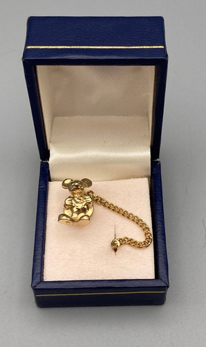 Vintage gold tone metal - tone, mickey