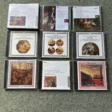 L'Oiseau-Lyre Classic CDs x9 Job Lot. Monteverdi  Vivaldi Handel Bach Mozart