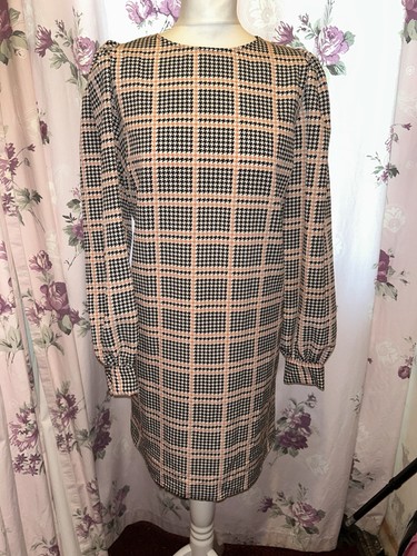 Dogtooth print dress size - dogtooth,