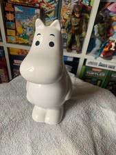 White ceramic Moomin money box piggy bank Tove Jansson approx 17cm tall