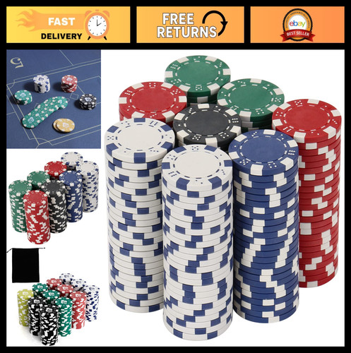 200pc casino poker chips - casino, set