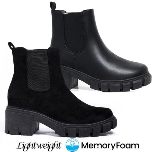 Ladies chunky heel chelsea - ladies,