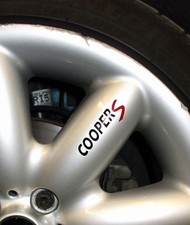 MINI COOPER S  WHEEL STICKERS / GRAPHICS X4 IN KIT ( includes P&P! )