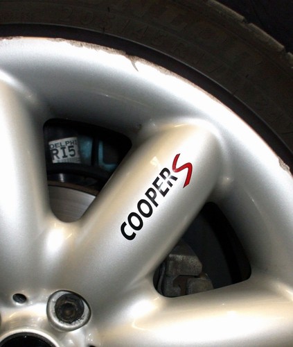 Mini cooper wheel stickers - mini,