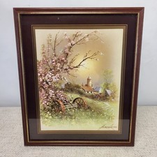 Andres Orpinas Signed Print "Spring Barn" 27x32cm Framed Vintage Wall Decor UK 