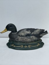 Vintage Wright Studios Cast Iron Large Doorstop Door Stop Mallard Duck ? 1970s