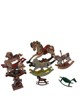 Stunning Vintage & Antique Rocking Horse Ornaments Bundle Collectable Preloved 