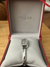 Genuine Ladies Silver Guess Watch Steel With Box Fantastic Condition