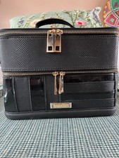 Large River Island Black Double Layer Vanity Case