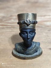 Small Resin Nefertiti Egyptian Ornament  Black And Gold Home Decor