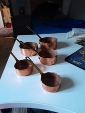 Set Of 5 Small Copper Pans