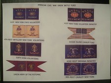  AMERICAN  CIVIL WAR  UNION FLAGS    EIGHT  ASSORTED   APPROX  1/32