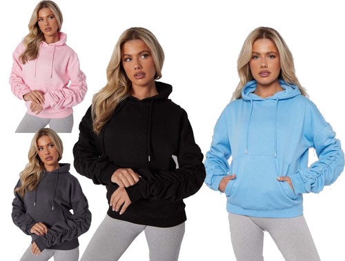 Womens ruched sleeve oversized - womens,