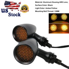 Black Motorcycle Turn Signal Indicator Light Amber Lamp For  Dyna 2000 UF