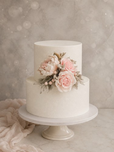 Rose peony sugar flower cake - sugar,