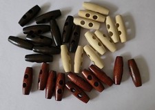 10 Toggle Buttons Wooden Size