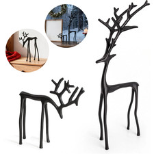 2025 Christmas Decorations - Black Reindeer Statues - Modern Figurines
