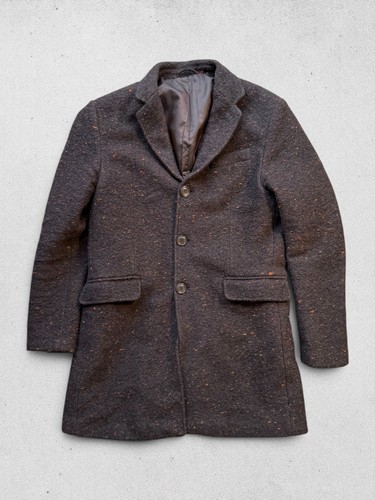 Zara brown wool pea coat - brown,
