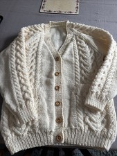 Hand knitted aran - knitted, cardigan