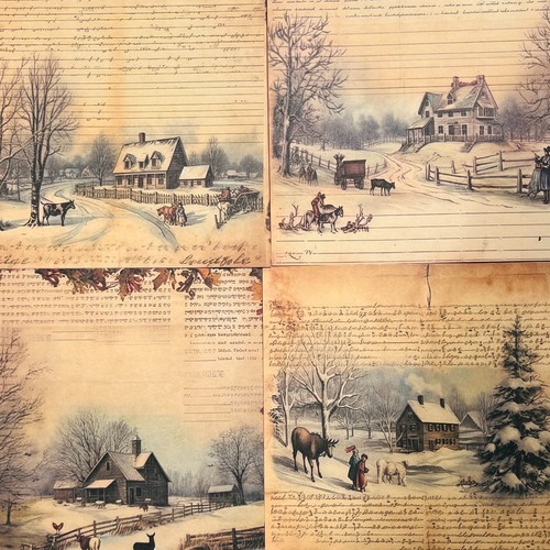 Vintage winter christmas - vintage,