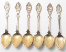 Set of 6 Vintage Coin Silver