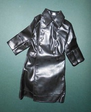 1/6 scale WW2 German SS officer black "leather" great coat for 12" action toys