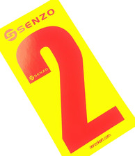 Set of 4 Senzo Red Race Number