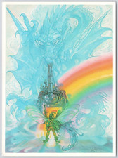 Puckle Versus Iron Postcard Josh Kirby Art Science Fiction Fantasy Dragon