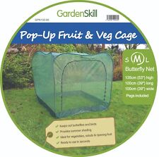 1m x 1m x 1.35 m High PopUp Net Veg Cages Garden Fruit / Crop Cage with Door