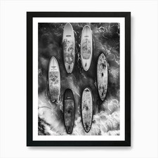 Surfboards 4 Art Print Framed