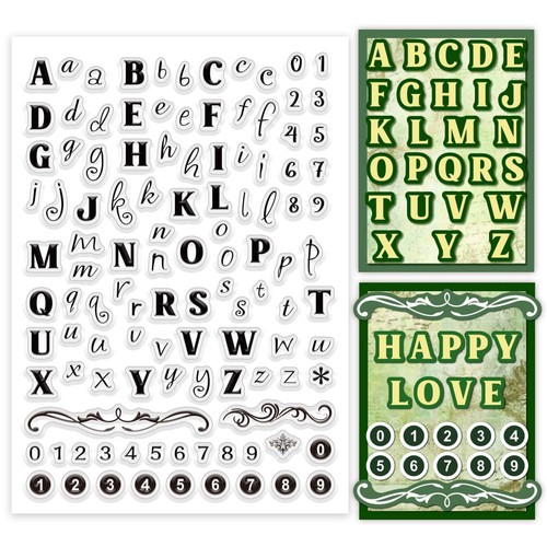 Clear alphabet stamps - stamps, 26