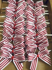 30x Christmas Tree Small Candy Cane Bows