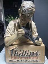 Vintage Phillips Stick A Soles & Heels Shop Advertising Figure