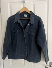 UNIFIED SUPREME CLOTHING Blue Denim Jacket with Pockets Size M Y2K 00s