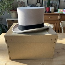 Antique Boxed Grey Fur Felt