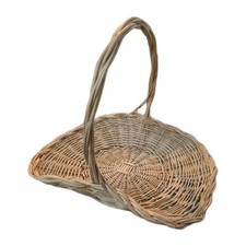 Vintage Willow Gathering Herb Basket Trug Display Prop Garden Fruit Storage BU9