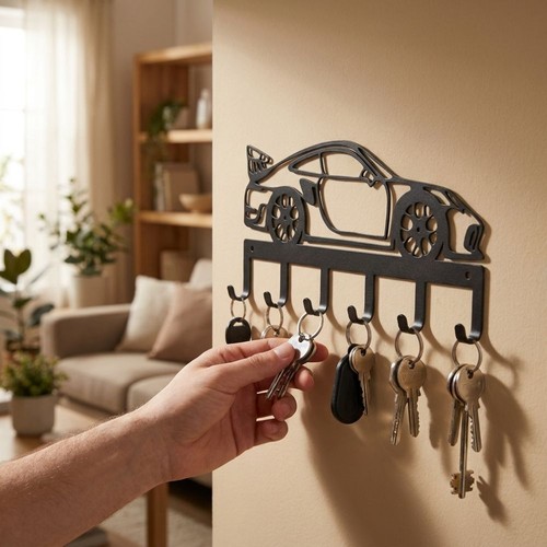 Hooks key holder wall - 6,
