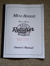 Mesa Boogie Multi Watt Dual Rectifier Recto Verb 25 Owners Manual
